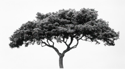 Fototapeta premium Monochrome tree, nature, outdoor, background, white, serene, calm, stock photo