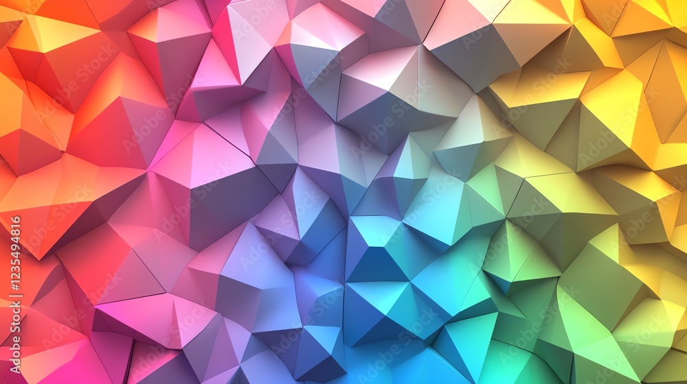 Poster colorful geometric shapes create a vibrant abstract background highlighting dynamic patterns