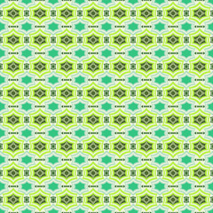 Green Geometric Star Pattern with Abstract Symmetry