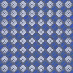 Abstract Blue Snowflake Pattern
