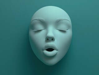 Peaceful expression. AI.