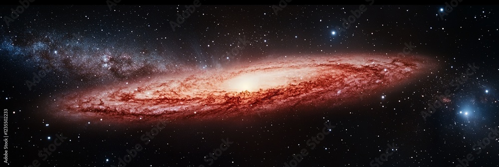 Wall mural a large and colorful spiral shaped object in the sky with stars around it