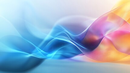 Obraz premium Abstract pastel swirls dance gently in soft light. AI Generated