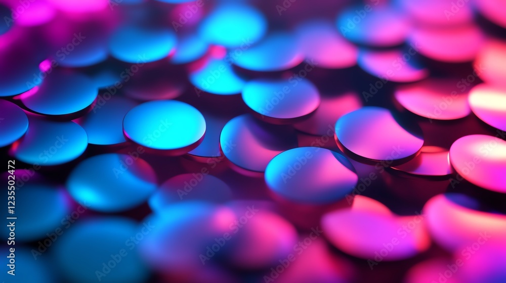 Poster colorful circular patterns create an abstract background with vibrant hues and smooth textures in a 