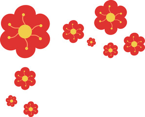 Chinese New Year Flower Border