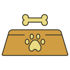 dog plate bowl icon