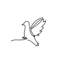 continuous line of birds
