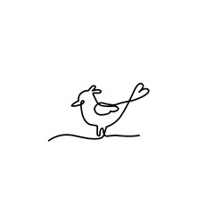 continuous line of birds