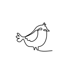 continuous line of birds