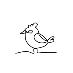 continuous line of birds