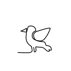 continuous line of birds