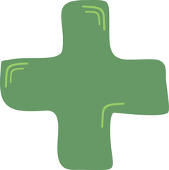 Hand Drawn Health Cross Symbol