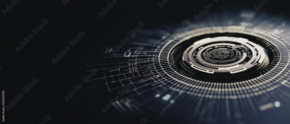 Poster futuristic tech background abstract digital interface design