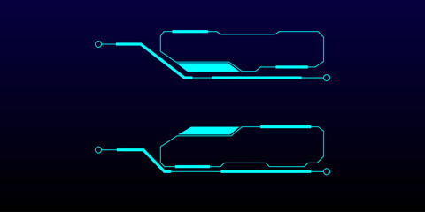 HUD futuristic information box concept modern. Bar infographic digital technology template. Vector illustration