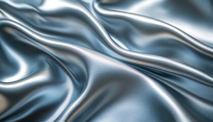 Obraz premium Silky Soft Blue Fabric Draped Smoothly with Elegant Curves