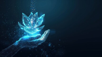 Digital Flower in Hand