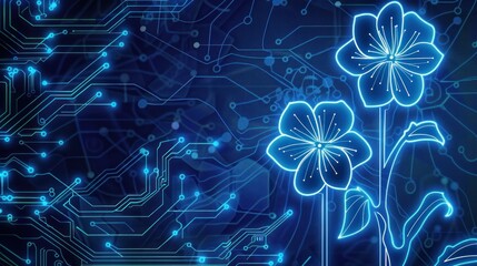 Digital Bloom: A Fusion of Nature and Technology