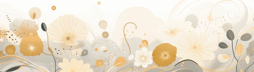 Hand drawn watercolor flowers