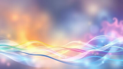 Abstract image of colorful waves merging and blending together, representing the unity of spirit across the vibrational spectrum, vibrational, waves