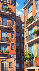 Naklejka premium Haunting and Beautiful Anime Art Depiction of Classic Apartment Building in Abandoned Rustic State Background Illustration Aesthetic