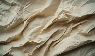 Beige crumpled paper texture background