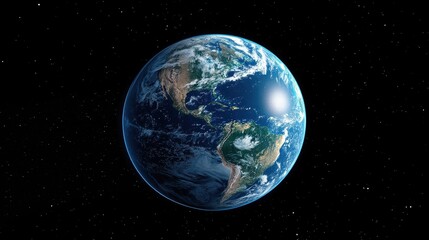 Obraz premium A photorealistic 3D render to view a holographic Earth, displaying live global trade data. 