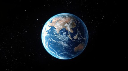 Fototapeta premium A photorealistic 3D render to view a holographic Earth, displaying live global trade data. 