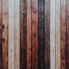 Naklejka premium Rustic Wooden Wall Paneling Brown Gray and Beige Wood Texture Background