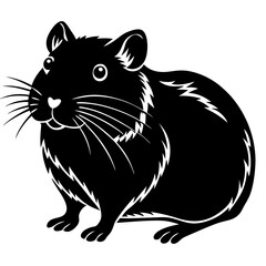 Hamster Silhouette vector with white background