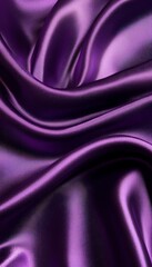 Smooth Purple Satin Fabric with Luxurious Texture and Drapery