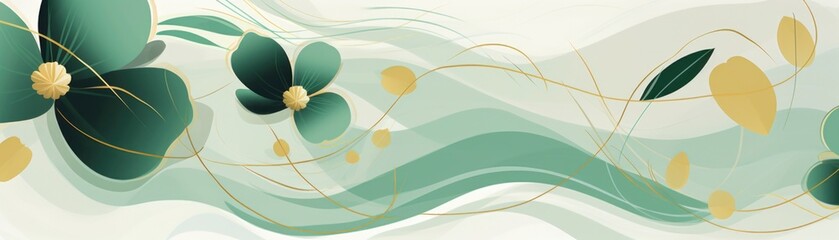 Hand drawn watercolor flowers