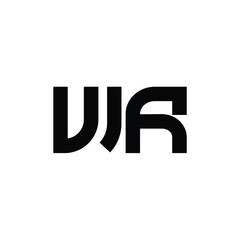 WA monogram logo design letter text name symbol monochrome logotype alphabet character simple logo