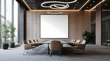 Modern Conference Room with Elegant Design and Natural Light
