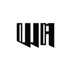 WA monogram logo design letter text name symbol monochrome logotype alphabet character simple logo