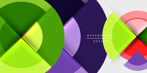 Obraz premium Techno circles and semi circles. Vector Illustration For Wallpaper, Banner, Background, Card, Book Illustration, landing page