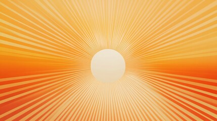 Obraz premium Warm light radiates outwards creating a vibrant sunburst tunnel effect. AI Generated