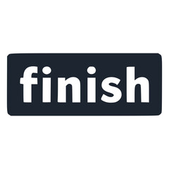 finish banner champion sport flat color vector illustration template design