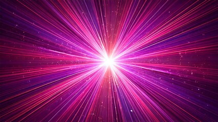 魔法のようなキラキラ 宇宙風サンバースト 青紫 ピンク 赤 近未来の雰囲気 背景素材 16:9サイズ AI生成素材