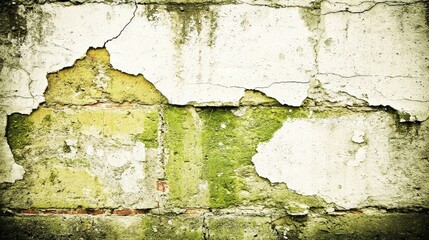 Obraz premium Aging Concrete Wall with Cracks and Discoloration Details