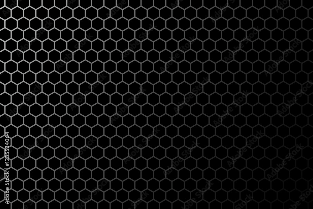 Poster abstract black and white background consisting of hexagons. halftone background. gradient illustrati