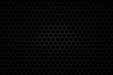 Abstract black and white background consisting of hexagons. Halftone background. Gradient illustration. Soccer,football concept wallpaper.
