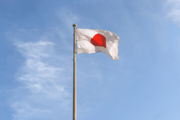 日本国旗 風に靡く日の丸