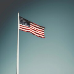 Fototapeta premium American Flag Waving Patriotism National Symbol Independence Day