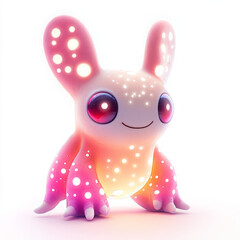 playful, colorful creature with glowing spots and big eyes