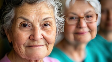 Portrait of Two Elderly Women, Showing Age, Wisdom, and Friendship