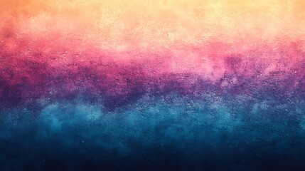 Fototapeta premium Vibrant watercolor texture seamlessly blends warm orange hues to cool deep blues creating a calming abstract landscape. AI Generated