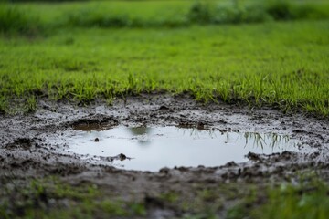 Muddy Hole Developed Due to Recent Rainfall - View 3