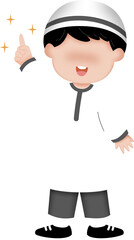 Cute boy has an idea illustration 