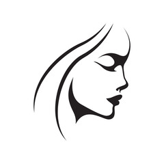 hair care  beauty  women  salon  logo  vector icon symbol illustrator design minimalist