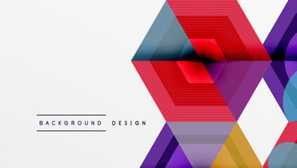 Hexagons, diamonds pattern. Geometric repeating hexagon background